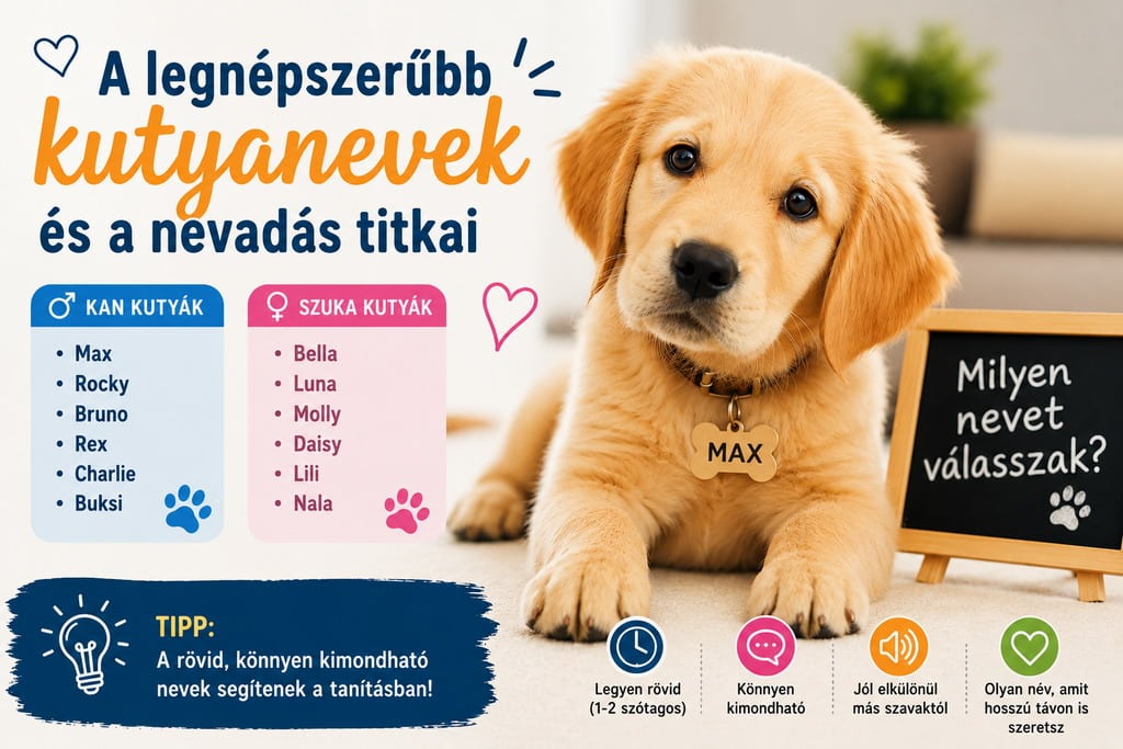 A legnépszerűbb kutyanevek és a névadás titkai