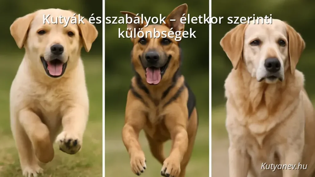 Dogs of different ages representing age-related behavior differences